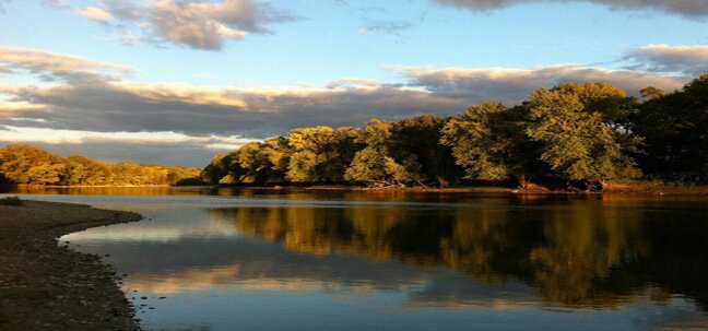 indiana sunset on the river