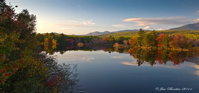 maine slow river and mountains
