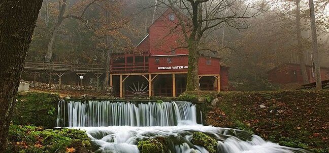 missouri old red farm and waterfall