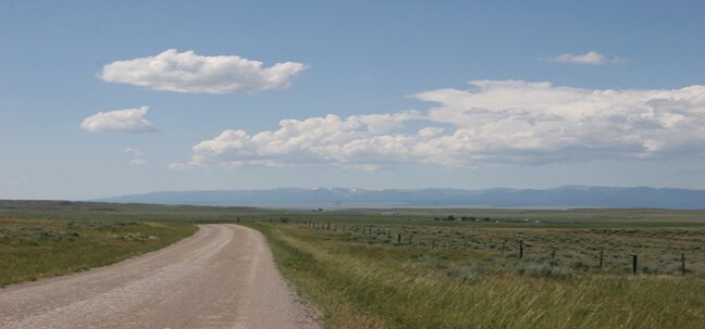 montana dirt road that goes on forever