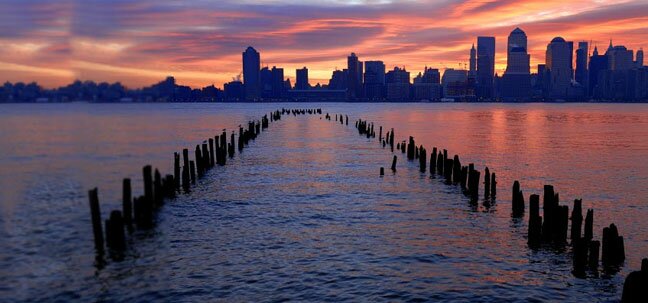 atlantic city from the shore