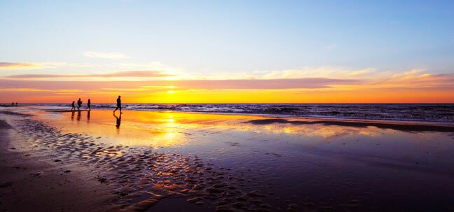Virginia sunset on the beach